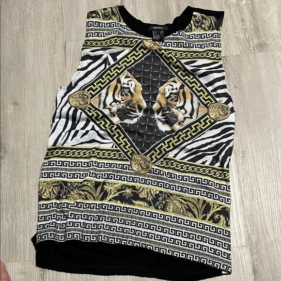 Forever 21 Zebra and Tiger Patterned Muscle Tee - Picture 1 of 2